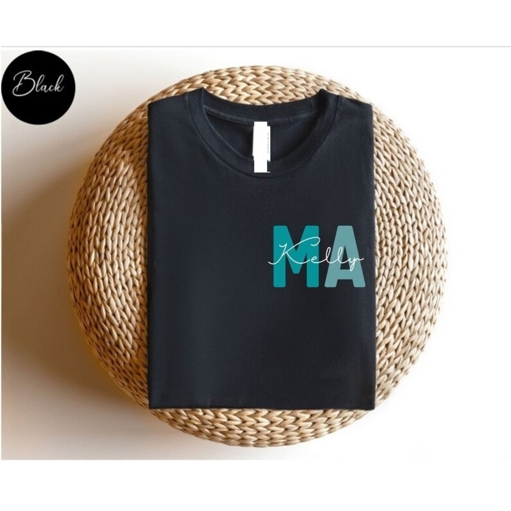 Personalized MA Nurse Shirt,  MA Nurse T-shirt Black